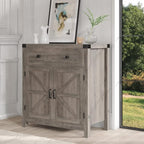 HOSTACK Coffee Bar Cabinet, Kitchen Storage Cabinet, Modern Farmhouse Buffet - Image 2