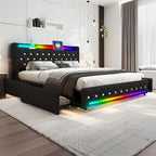 Music Player Full Bed with Bluetooth Speakers, USB&Type C Charging Ports - Image 4