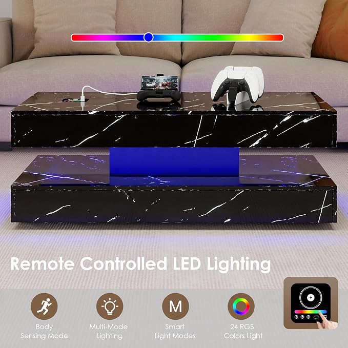 47.2" LED Smart Coffee Table - Image 5