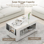 39" High Gloss Wood Coffee Table - Image 3