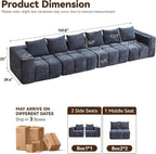 160" Oversized 6 Seater Boneless Couch, Comfy Cloud Modular Sectional Sofa - Image 2
