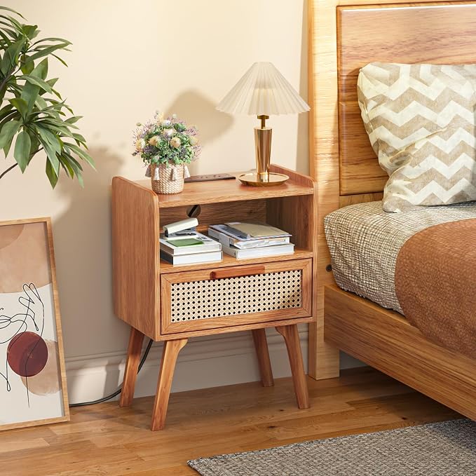 Lerliuo Rattan Nightstands Set of 2 - Image 2