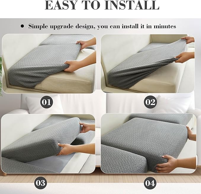 Couch Covers for 2 Cushion Sofa Pet Friendly Couch Cushion Covers Universal - Image 7