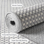 3x5 ft Area Rug Entryway Runner Kitchen Rugs Non Slip Washable Gray | Boho - Image 5