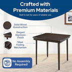 MECO Stakmore Classic Straight Edge Wood Folding Table, No Assembly Required - Image 6