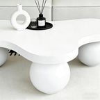 46" Cloud Coffee Table with 3 Ball Legs, Modern Irregular Center Table - Image 7