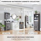 ACCOHOHO Over The Toilet Storage Cabinet, Farmhouse Bathroom Cabinet - Image 7