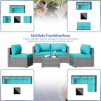 Shintenchi 5 Pieces Outdoor Patio Furniture Sets, Patio Sectional Sofa Couch - Image 7