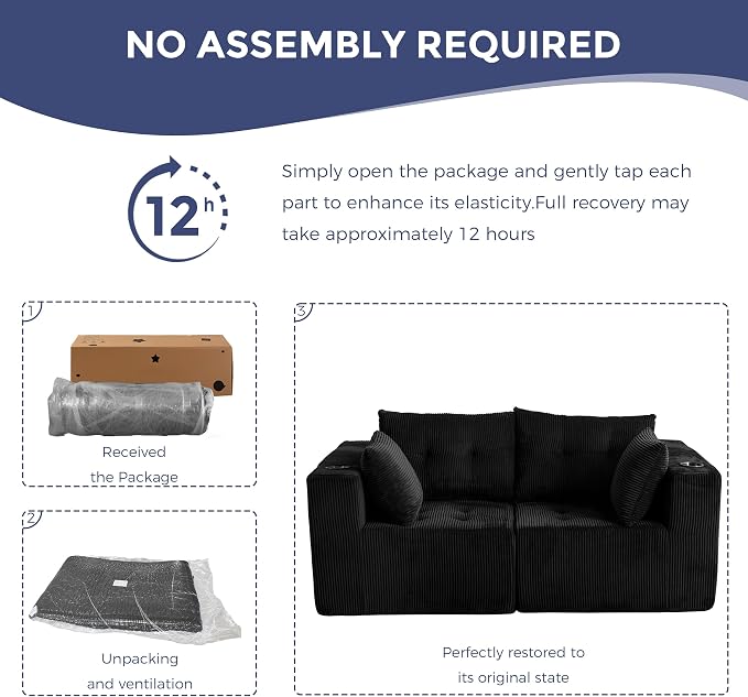 MAXYOYO Modular Sectional Sofa Couch, Loveseat Boneless Cloud Couch - Image 9