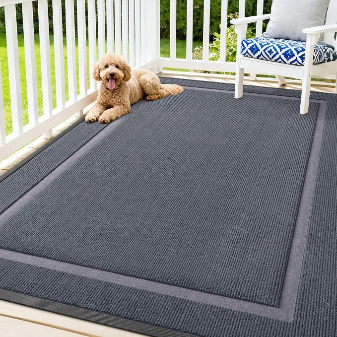 OLANLY Front Door Mat Outside 71x47, All-Season Heavy-Duty Rubber Doormat | by OLANLY