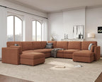 Oversized Modular Sectional Sofa, Solid Wood Frame Sofa, Removable Washable by Kalafini