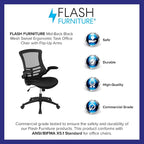 Flash Furniture Set of 8 Mid-Back Swivel Ergonomic Task Office Chairs - Image 13