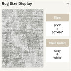 Soalmost Abstract Rug 5x7 Washable Area Rugs - Image 5