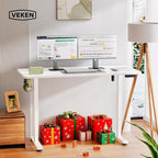 Veken 55 Inch Large Electric Standing Desk, Sit to Stand Up, Heights Adjustable - Image 2