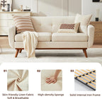 Kingfun 65.2" W Loveseat Sofa, Mid Century Modern Decor Love Seat Couches - Image 9