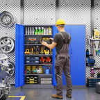 Metal Garage Storage Cabinet, Lockable Metal Cabinet - Image 2