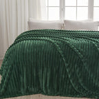 NEWCOSPLAY Fleece Ribbed Cozy Throw Blanket - Image 9
