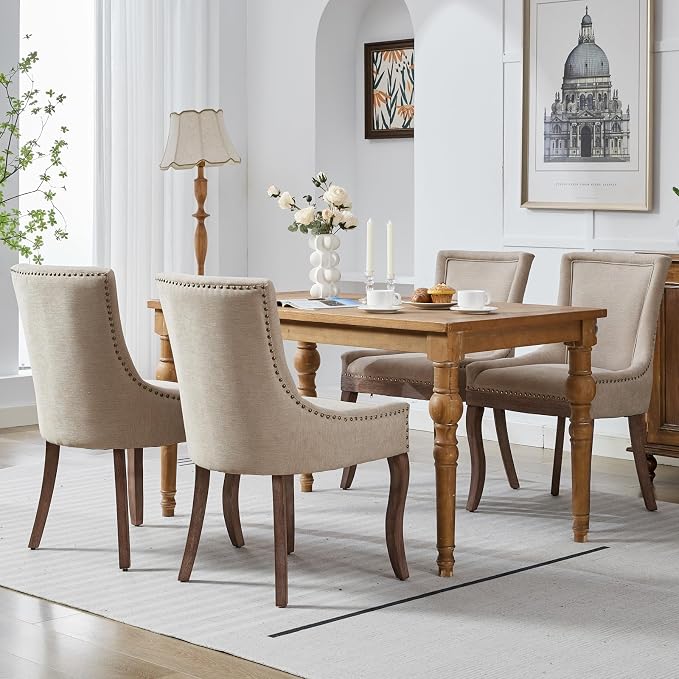 Modern Dining Chairs Set of 4, High Back Dining Chairs Side Chairs - Image 2
