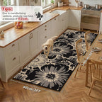 Findosom Hallway Runner Rug 3x8, Non Slip High-Low Textured Floral Washable - Image 2