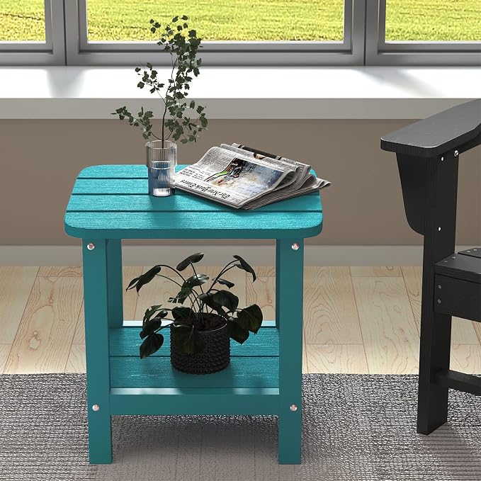 SERWALL Double Adirondack Side Table End Table Set of 6- Tiffany - Image 6