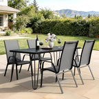 JEAREY Patio Dining Chairs Set of 4, Outdoor Stackable Dining Furniture Set - Image 8
