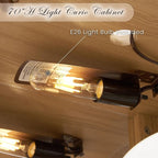 Corner Curio Cabinet, Light Bulb Inclued, Wine Bar China Cabinet - Image 4