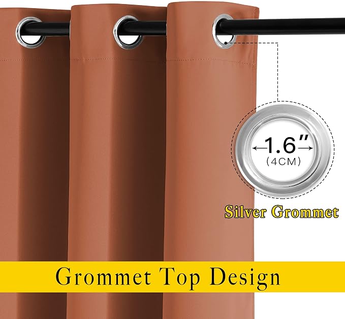 NICETOWN Blackout Window Curtains 72 inches Long, Thermal Insulated Grommet - Image 2