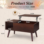 WLIVE Coffee Table for Living Room, Small Coffee Table - Image 3