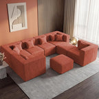 MONVANE Modular Sectional Sofa, Oversized 8 Seat Convertible U Shaped Couch - Image 2