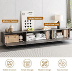 76.4'' Modern TV Stand for Living Room, Mid Century Modern TV Console, - Image 3