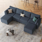 Huatean Home 114.17" Modular Sectional Sofa, 6 Seat Modular Couch - Image 6