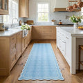GarveeHome 2x6 Scalloped Washable Runner Rug Non Slip Hallway Kitchen Rug | by GarveeHome