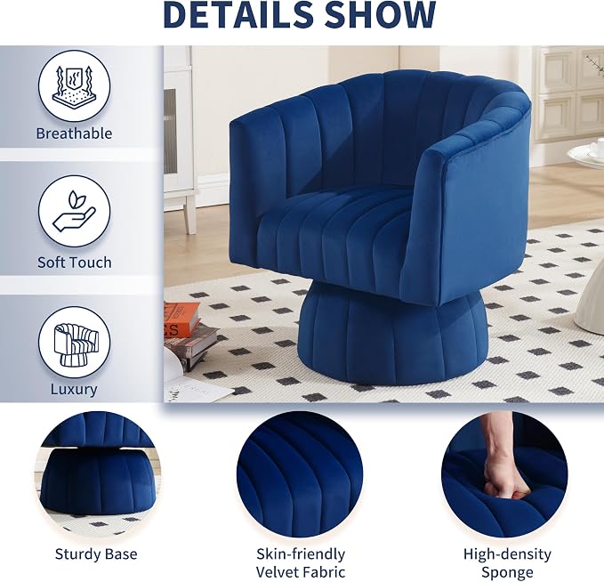 Swivel Accent Barrel Chair - Image 4