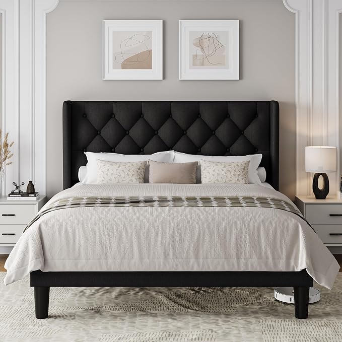 Einhomn Black Platform Bed Frame Full Size - Image 7
