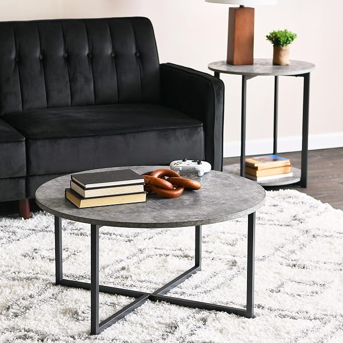 Household Essentials Jamestown Round Side End Table - Image 2