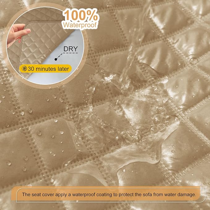 HDCAXKJ 100% Waterproof Reclining Sectional Couch Covers L Shape Recliner Sofa - Image 3