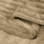 BEDELITE 3D Ribbed Jacquard Brown Blankets Queen Size - Image 5