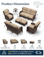 HILLGA 7-Piece Luxury Patio Furniture Set - Image 2