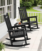 KINGYES Oversized Outdoor Rocking Chair, All-Weather Patio Rocking Chairs - Image 2