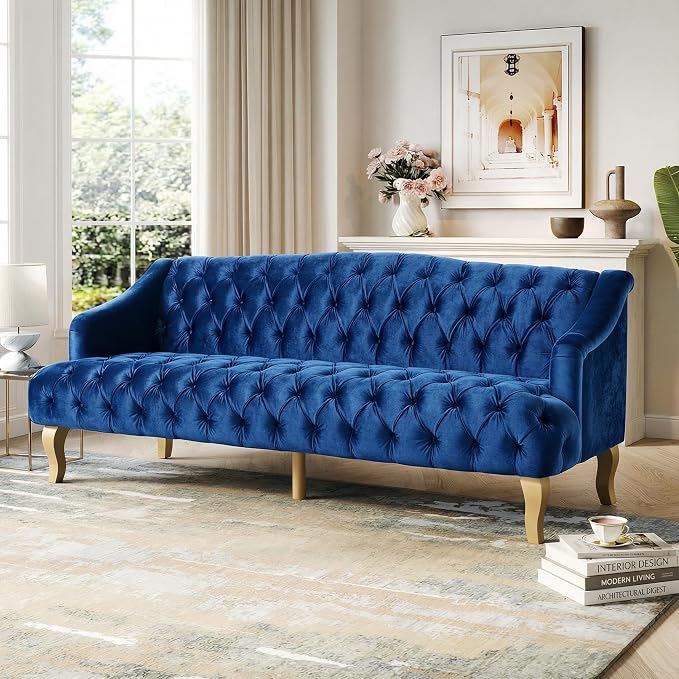 Christopher Knight Home Minxi Velvet Upholstered 3 Seater Sofa Couch, Wooden by ChristopherKnightHome