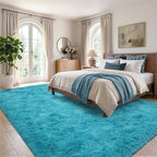 6x9 Large Blue Fluffy Soft Area Rug Non-Slip - Image 3