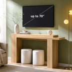 OKD 63 Inch Modern Entryway Console Table, Solid Geometry Accent Sofa Table - Image 7