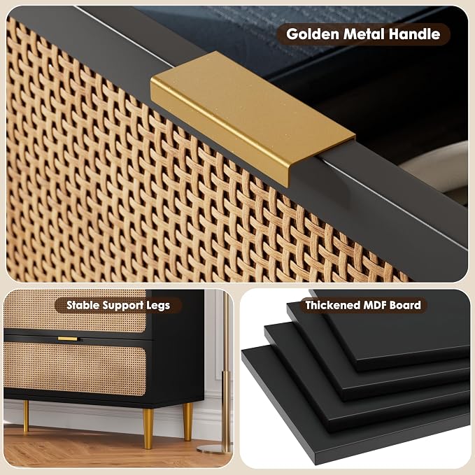 GarveeHome Rattan 7 Drawer Dressers - Image 8