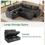 HONBAY Modular Sectional Sleeper Sofa - Image 3