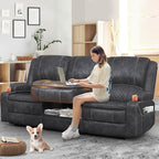 Yolsali 3-Seater Recliner Sofa, Manual Reclining Couch by SavortheHappyMoments