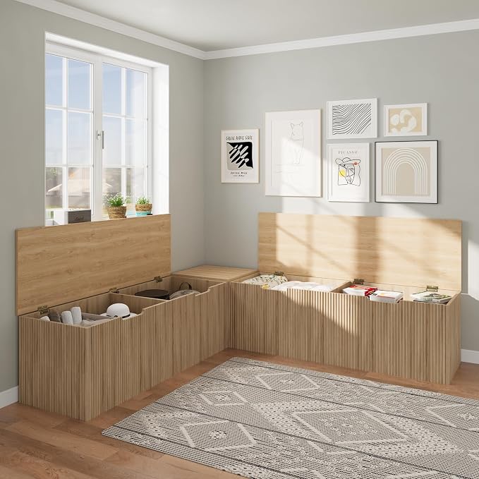 Bobve L-Shape Storage Bench - Image 3