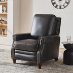 HULALA HOME Genuine Leather Manual Recliner Chair by HULALAHOME