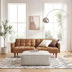 mopio 76.4" Futon Sofa Bed, Sleeper Sofa, Mid Century Modern Futon Couch - Image 3