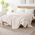 Beige Throw Blanket - Image 2