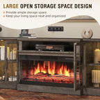 98" Farmhouse TV Stand with 36" Fireplace - Image 3